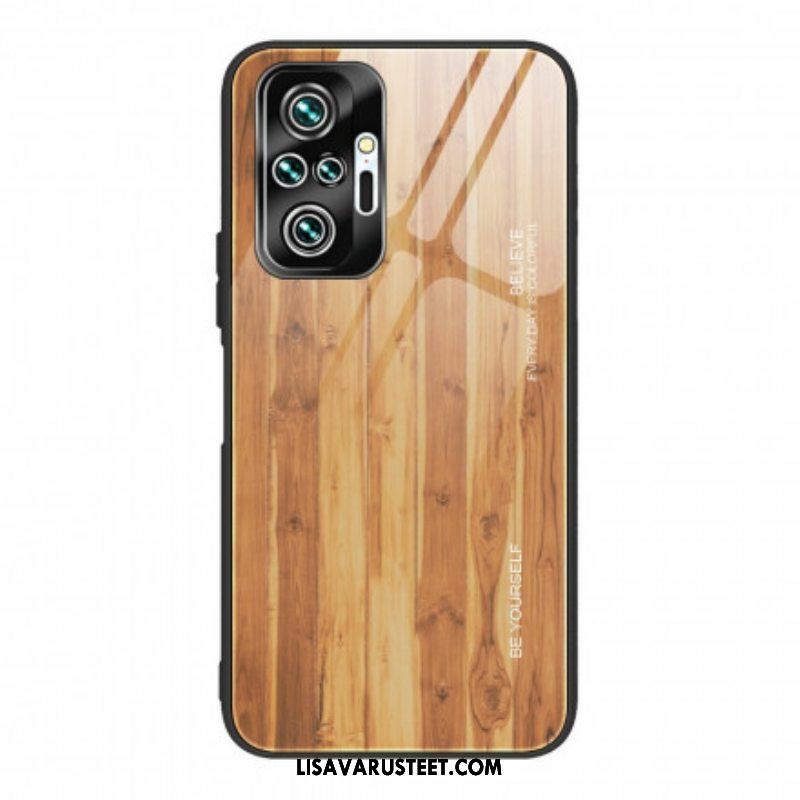 Kuori Xiaomi Redmi Note 10 Pro Wood Design Karkaistu Lasi