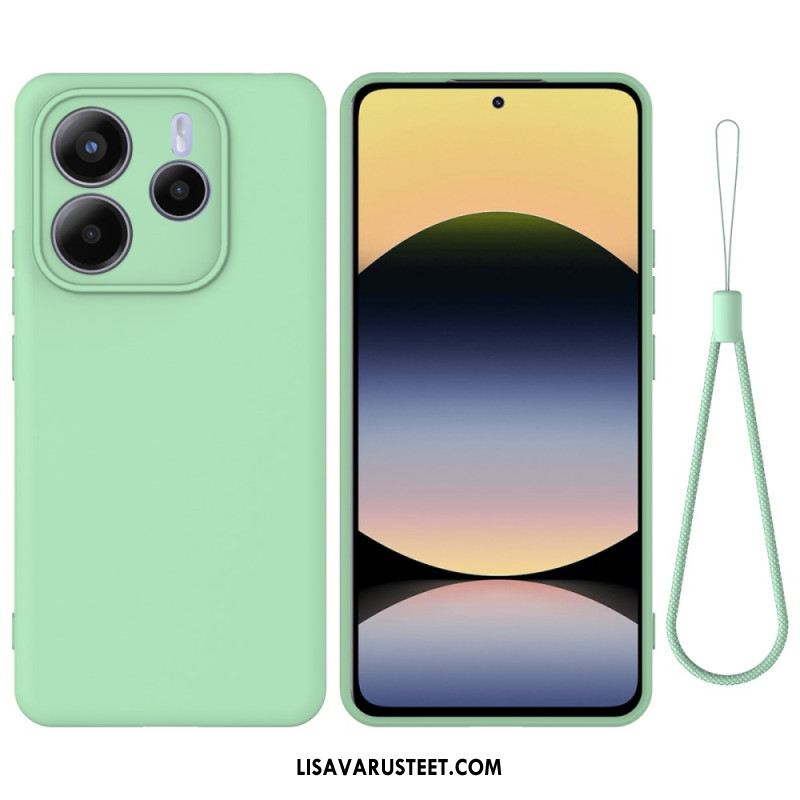 Kuori Xiaomi Redmi Note 14 5g Nestemäinen Silikoni Ja Nauhallinen