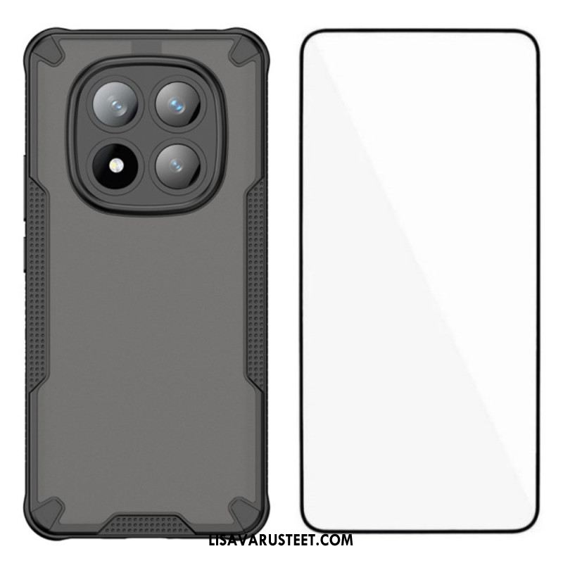 Kuori Xiaomi Redmi Note 14 Pro Plus 5g Puoliläpinäkyvä Silikoni Karkaistulla Lasisella Näytönsuojalla