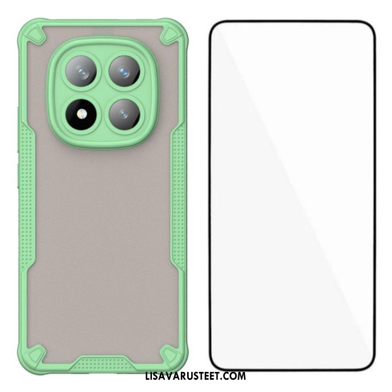 Kuori Xiaomi Redmi Note 14 Pro Plus 5g Puoliläpinäkyvä Silikoni Karkaistulla Lasisella Näytönsuojalla