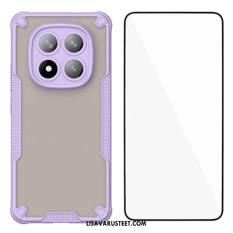 Kuori Xiaomi Redmi Note 14 Pro Plus 5g Puoliläpinäkyvä Silikoni Karkaistulla Lasisella Näytönsuojalla