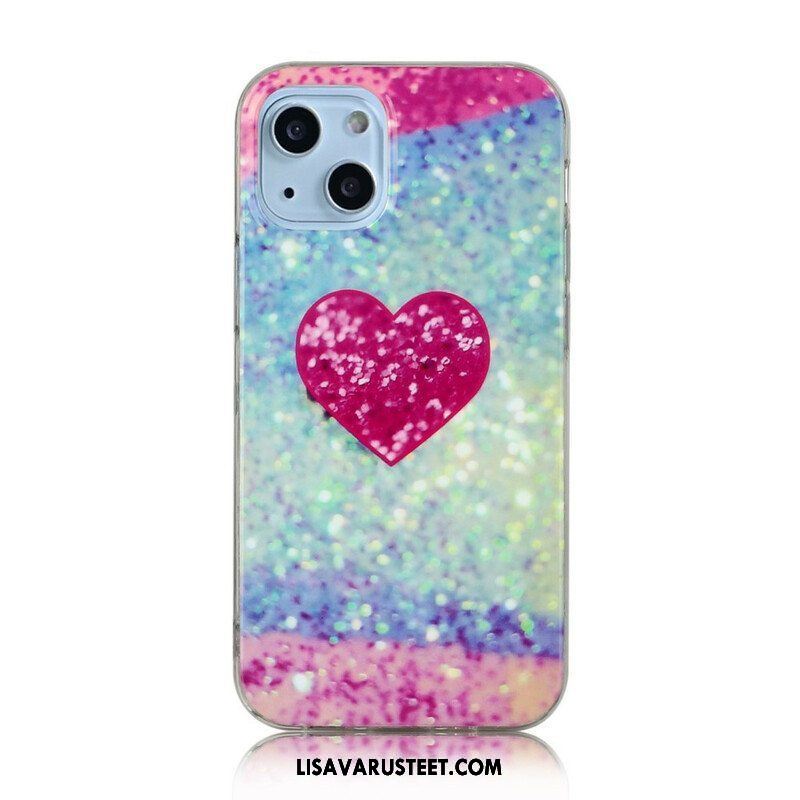 Kuori iPhone 13 Mini Glitter Marble