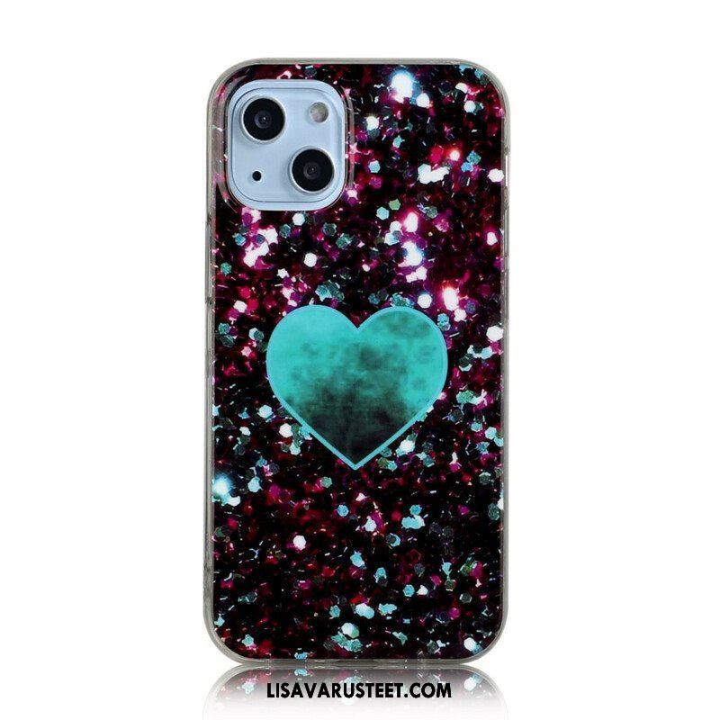 Kuori iPhone 13 Mini Glitter Marble