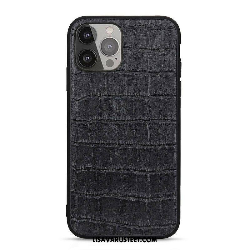 Kuori iPhone 13 Pro Max Aito Crocodile Texture -nahka