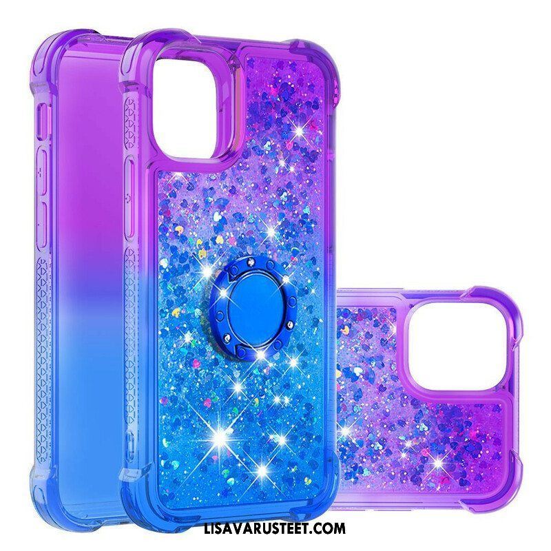 Kuori iPhone 13 Pro Max Glitter Ring-kiinnike