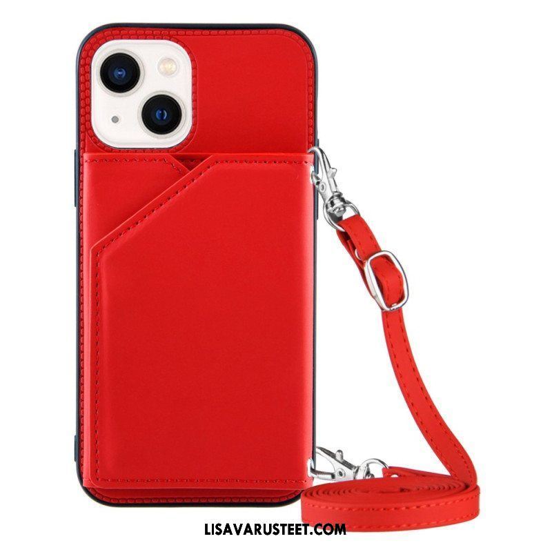 Kuori iPhone 14 Olkahihna Korttipidike