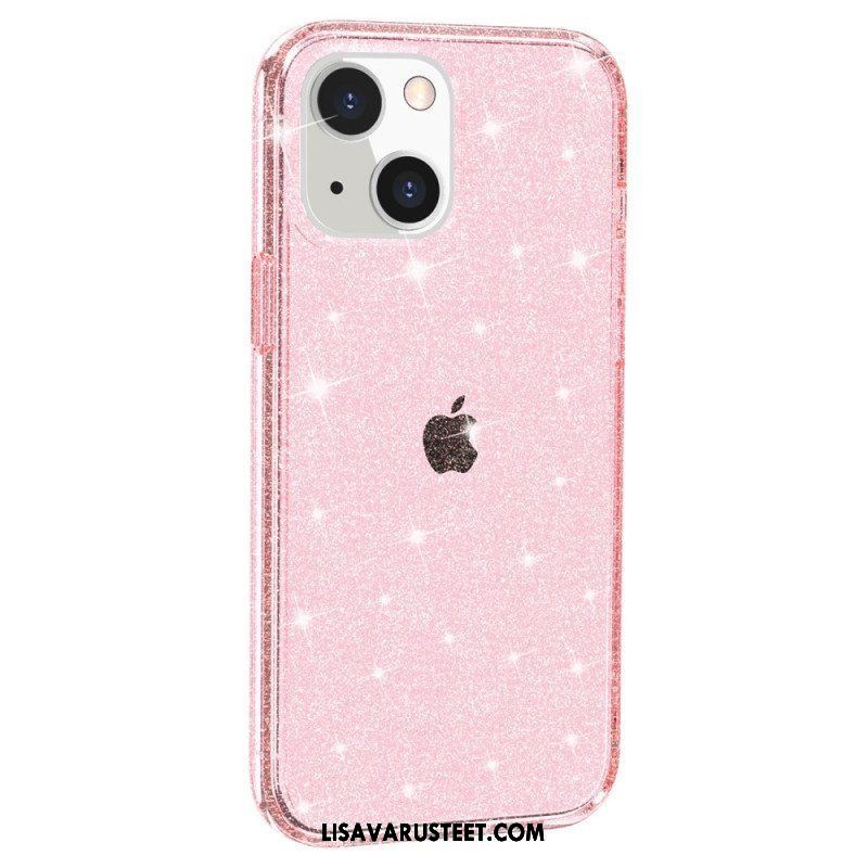 Kuori iPhone 15 Läpinäkyvä Glitter