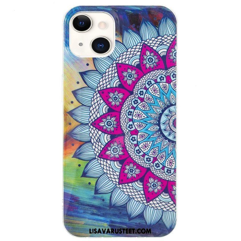 Kuori iPhone 15 Plus Fluoresoiva Mandala