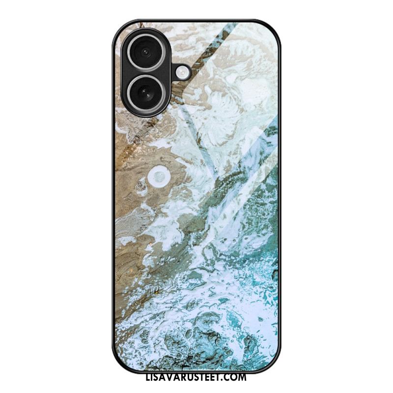 Kuori iPhone 17 Karkaistusta Lasista Valmistettu Marmorikuvio