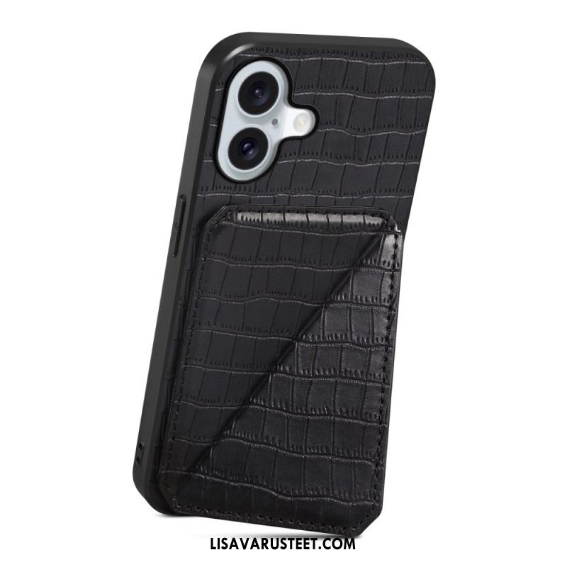 Kuori iPhone 17 Krokotiilikuvioinen Korttikotelo