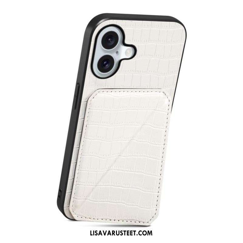 Kuori iPhone 17 Krokotiilikuvioinen Korttikotelo