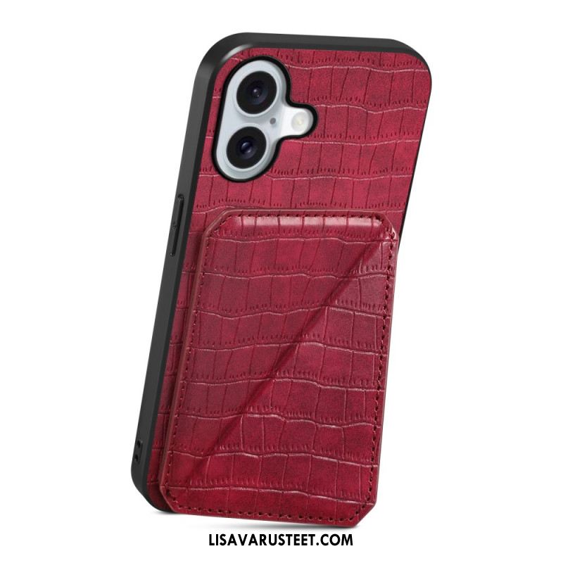 Kuori iPhone 17 Krokotiilikuvioinen Korttikotelo