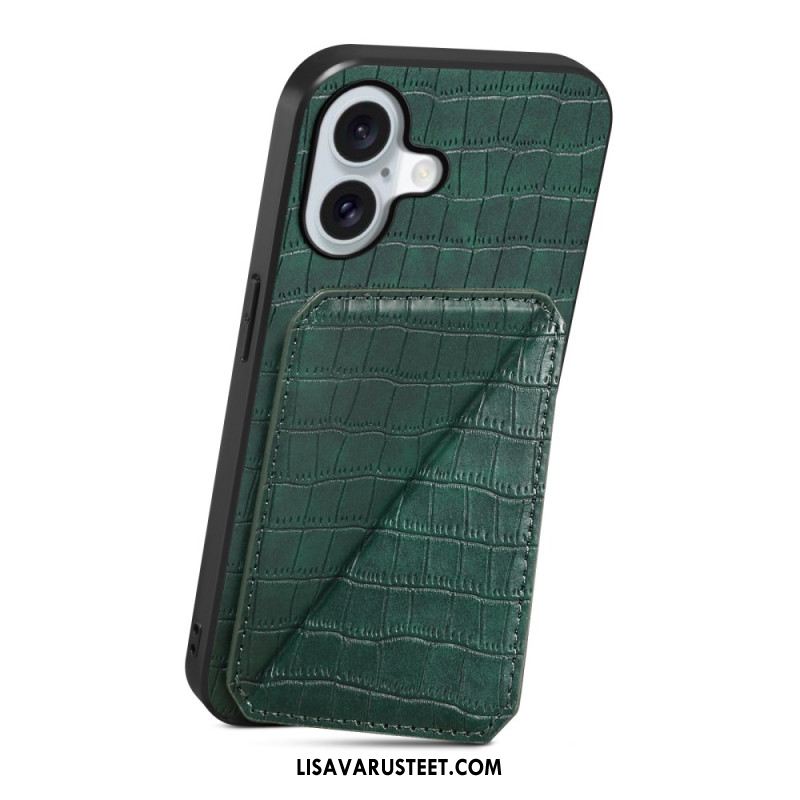 Kuori iPhone 17 Krokotiilikuvioinen Korttikotelo