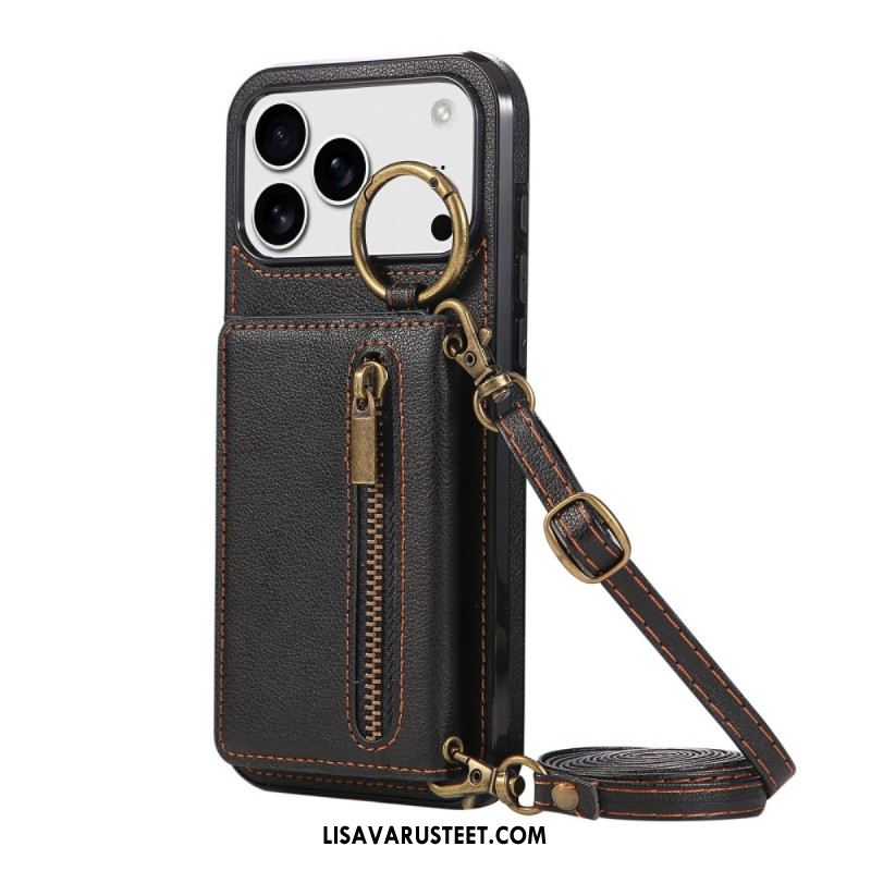 Kuori iPhone 17 Pro Lompakko Olkahihnalla Suojakuori