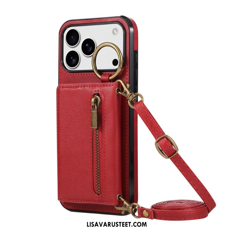 Kuori iPhone 17 Pro Lompakko Olkahihnalla Suojakuori