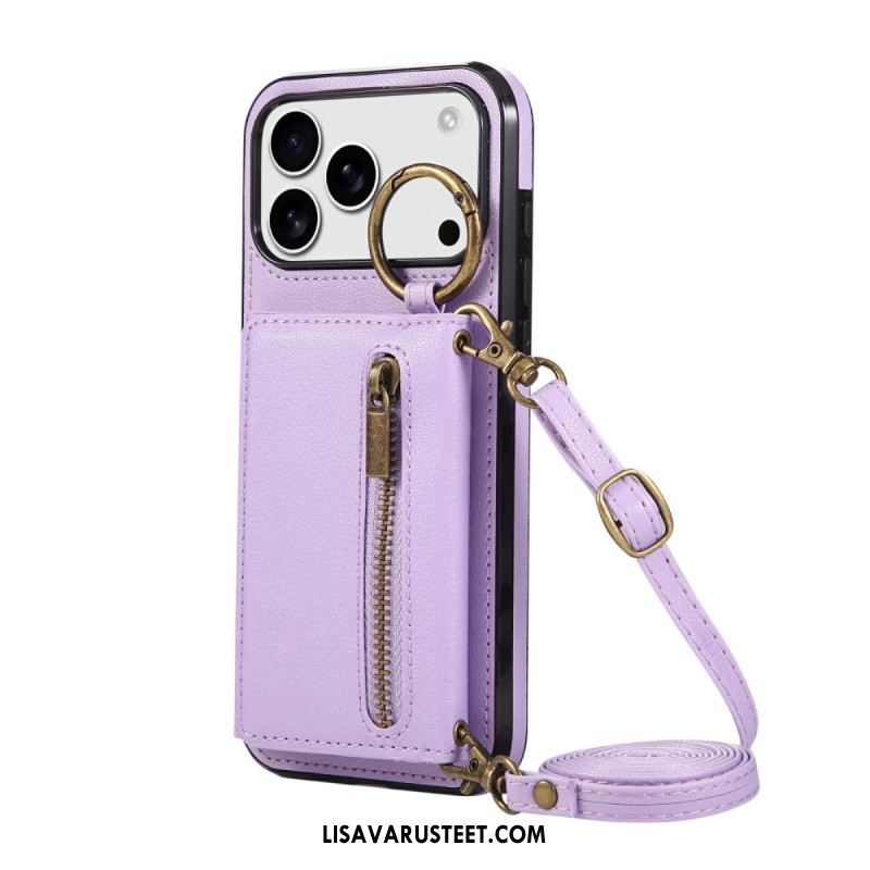 Kuori iPhone 17 Pro Lompakko Olkahihnalla Suojakuori