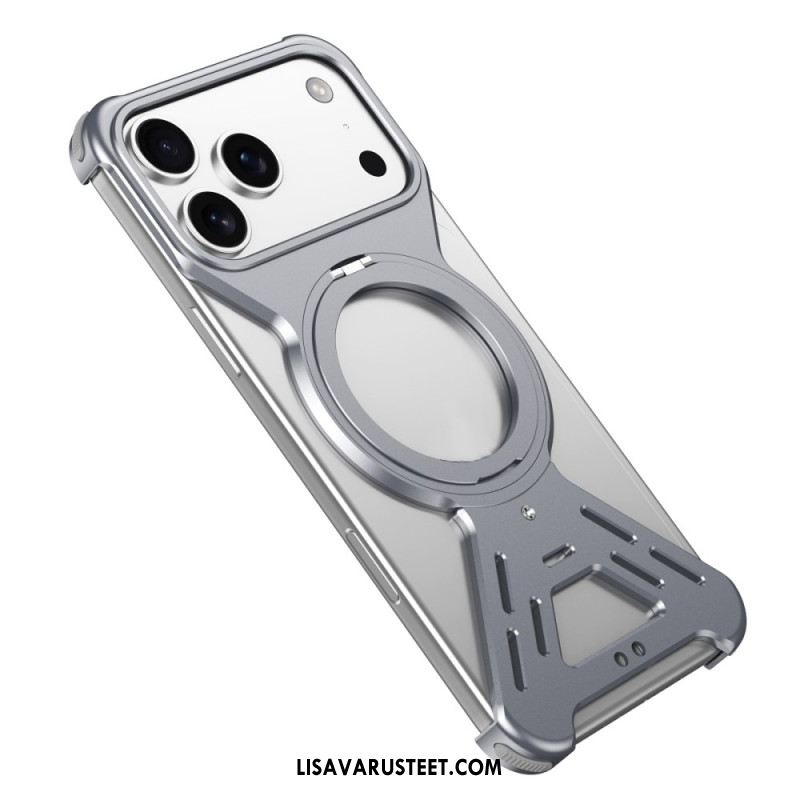 Kuori iPhone 17 Pro Magsafe-puskuri Pyörivällä Jalustalla Suojakuori