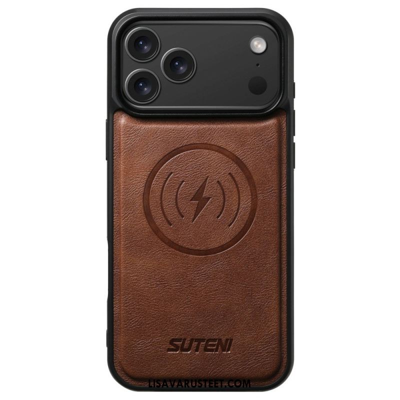 Kuori iPhone 17 Pro Magsafe-yhteensopiva Vintage-nahkaefekti