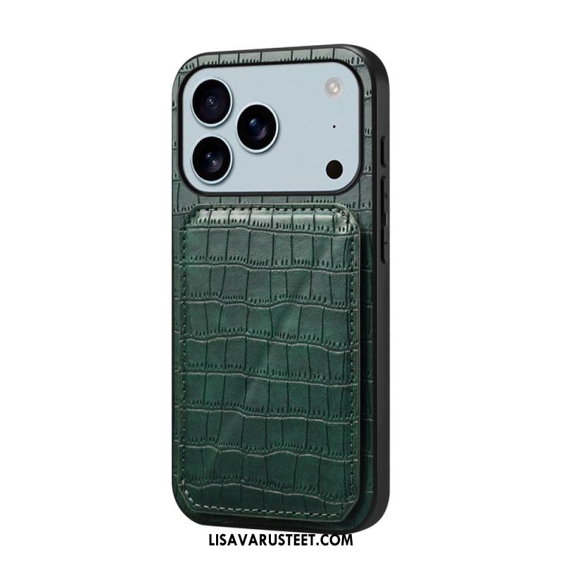 Kuori iPhone 17 Pro Max Krokotiilikuvioinen Korttikotelo