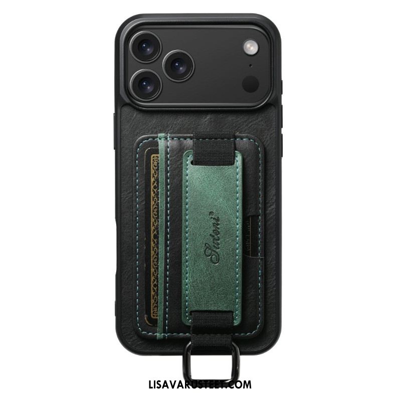Kuori iPhone 17 Pro Max Suteni Korttikotelo Ja Hihna Suojakuori