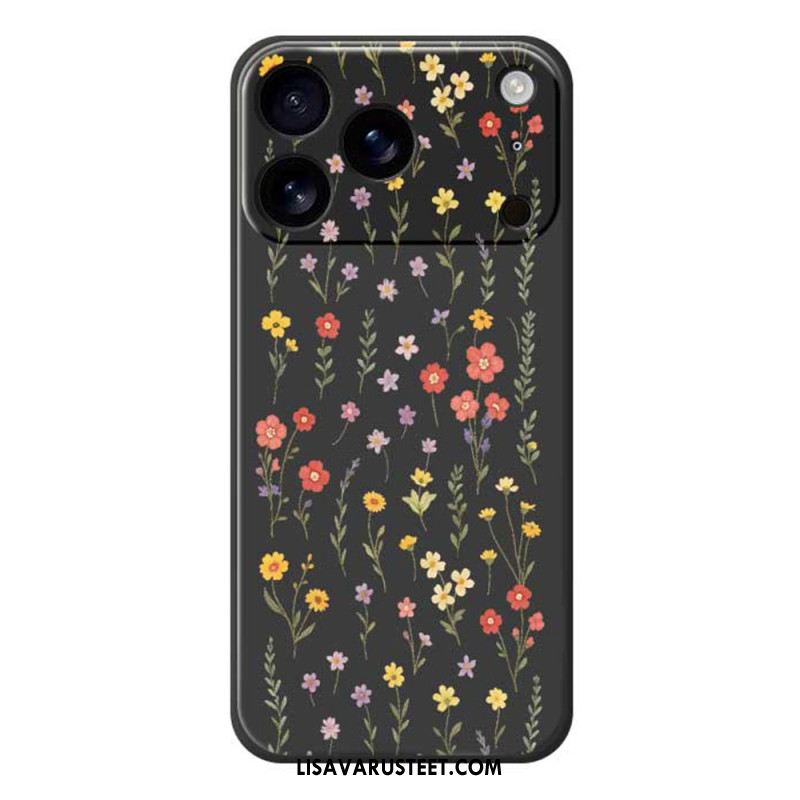Kuori iPhone 17 Pro Nestemäisestä Silikonista Tehdyt Kukat