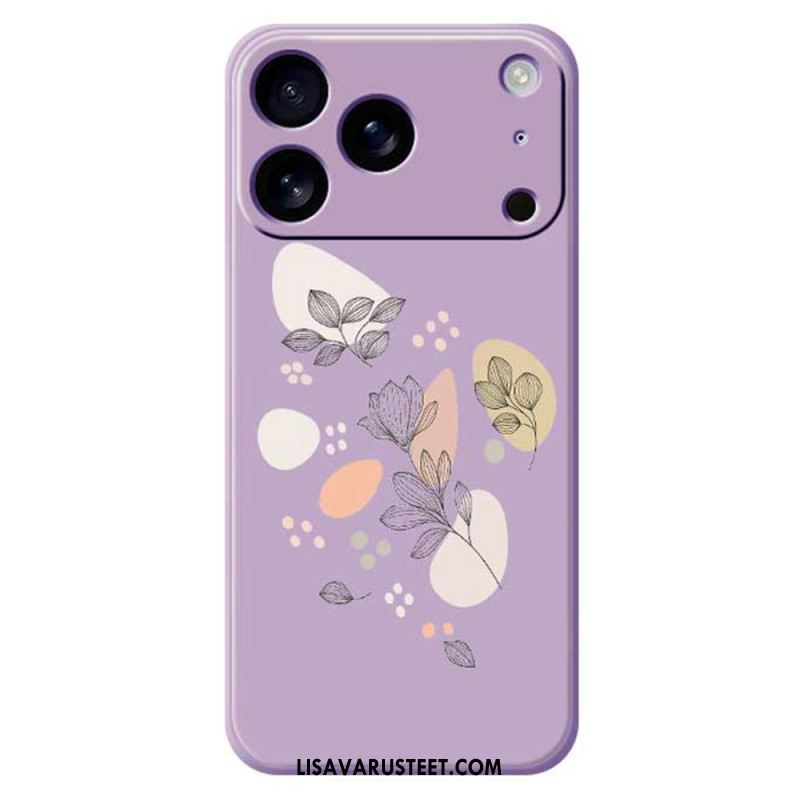 Kuori iPhone 17 Pro Nestemäisestä Silikonista Tehdyt Luonnoslehdet Suojakuori