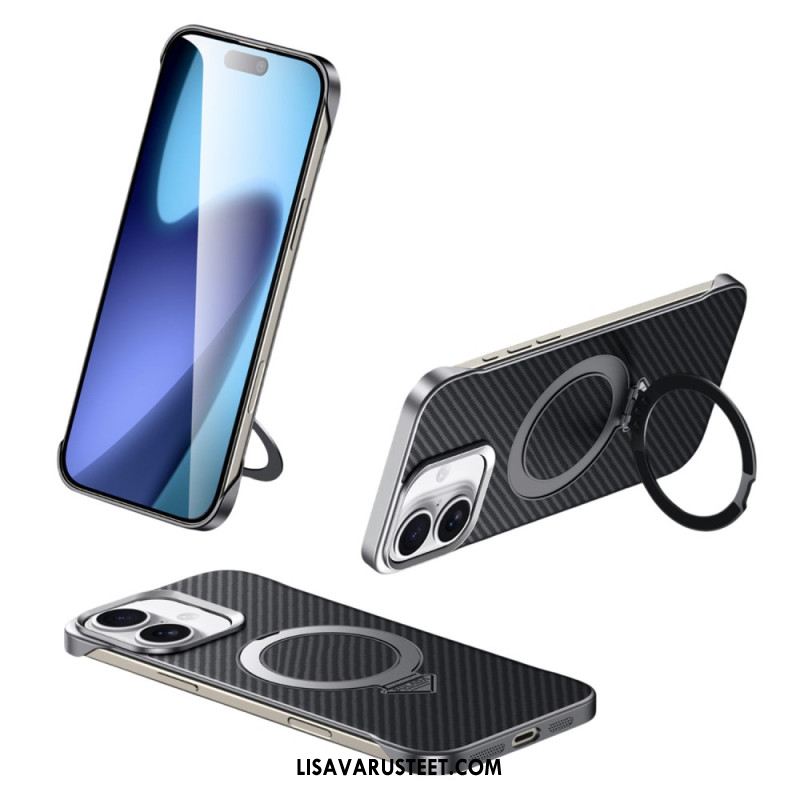 Kuori iPhone 17 Yhteensopiva Magsafe Leather Effect -kotelon Ja Telineen Kanssa