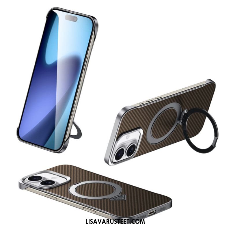 Kuori iPhone 17 Yhteensopiva Magsafe Leather Effect -kotelon Ja Telineen Kanssa