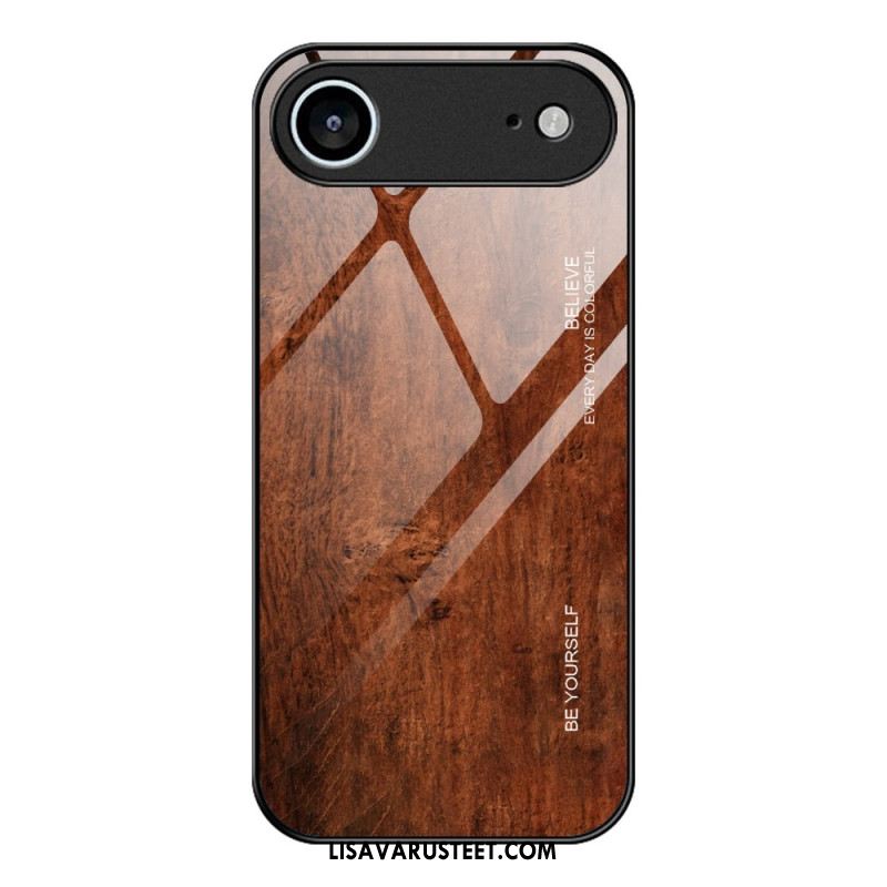 Kuori iPhone Air Karkaistua Lasia Puukuvio