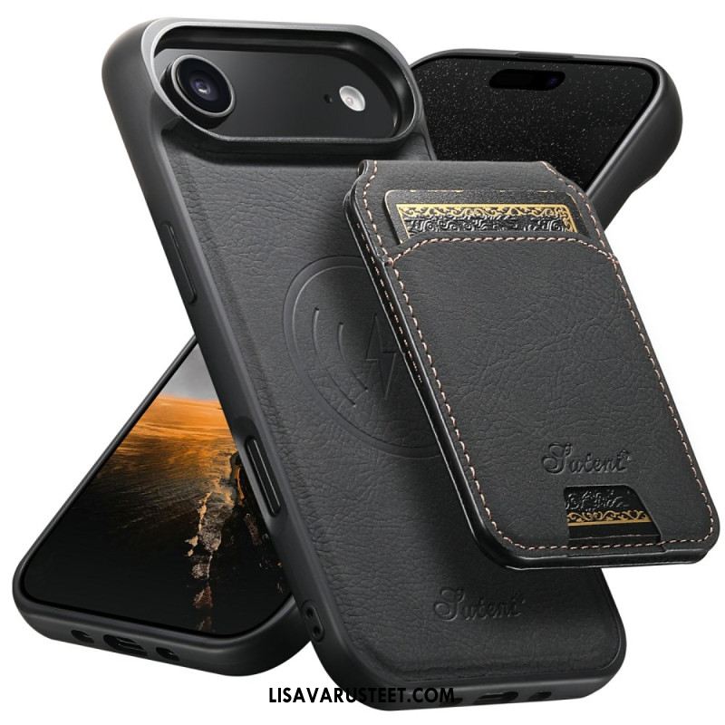 Kuori iPhone Air Magsafe-yhteensopiva Jalustan Ja Irrotettavan Korttikotelon Kanssa Suojakuori