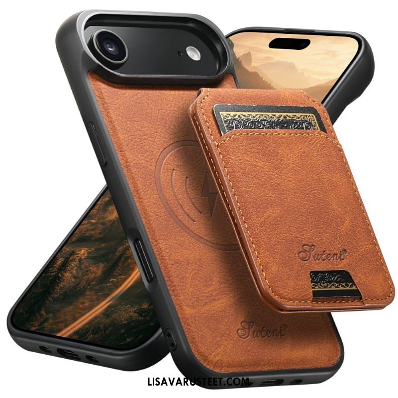 Kuori iPhone Air Magsafe-yhteensopiva Jalustan Ja Irrotettavan Korttikotelon Kanssa Suojakuori