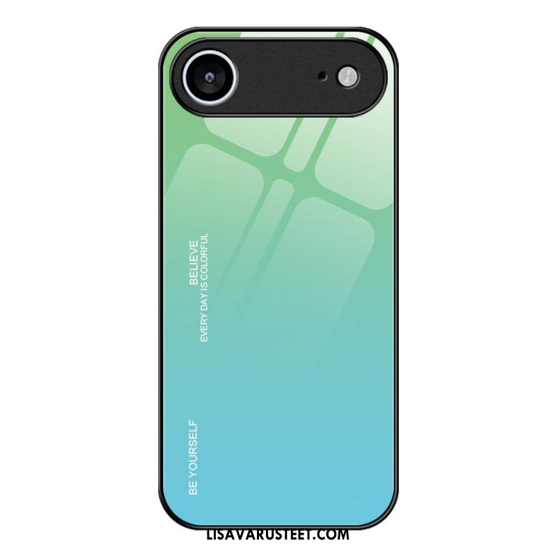 Kuori iPhone Air Ole Oma Itsesi Karkaistulla Lasilla