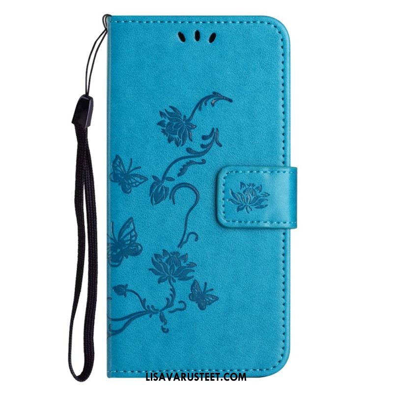 Lederhüllen Xiaomi Redmi Note 14 Pro 5g Handyhülle Blumenmuster