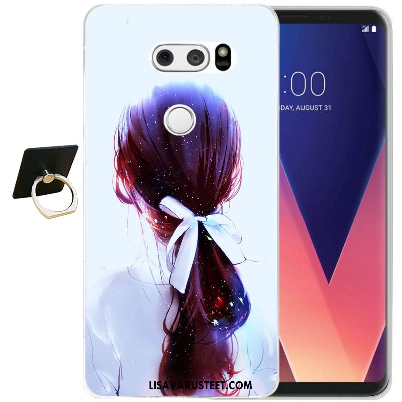 Lg V30 Kuoret Silikoni Pehmeä Neste Musta Murtumaton Puhelimen Halpa