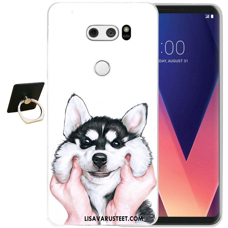 Lg V30 Kuoret Silikoni Pehmeä Neste Musta Murtumaton Puhelimen Halpa