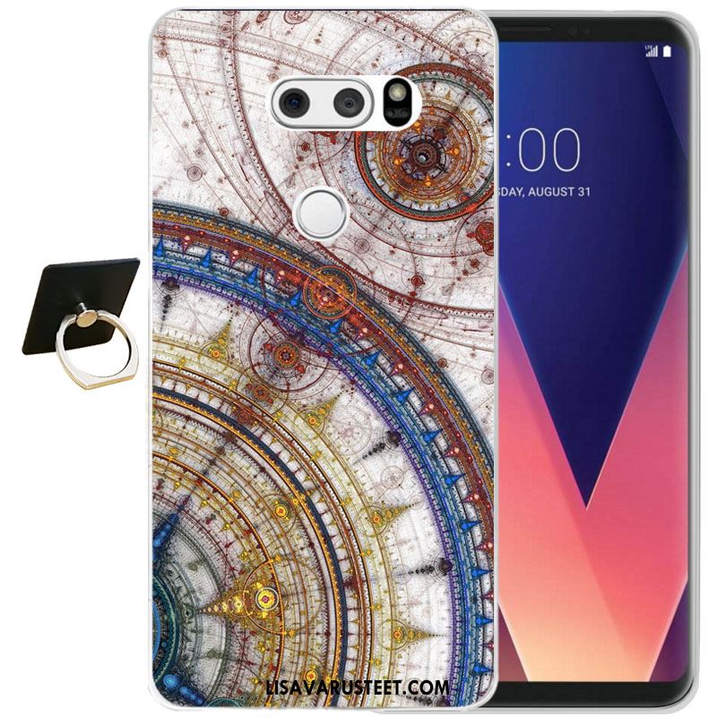 Lg V30 Kuoret Silikoni Pehmeä Neste Musta Murtumaton Puhelimen Halpa