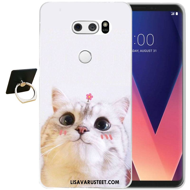 Lg V30 Kuoret Silikoni Pehmeä Neste Musta Murtumaton Puhelimen Halpa