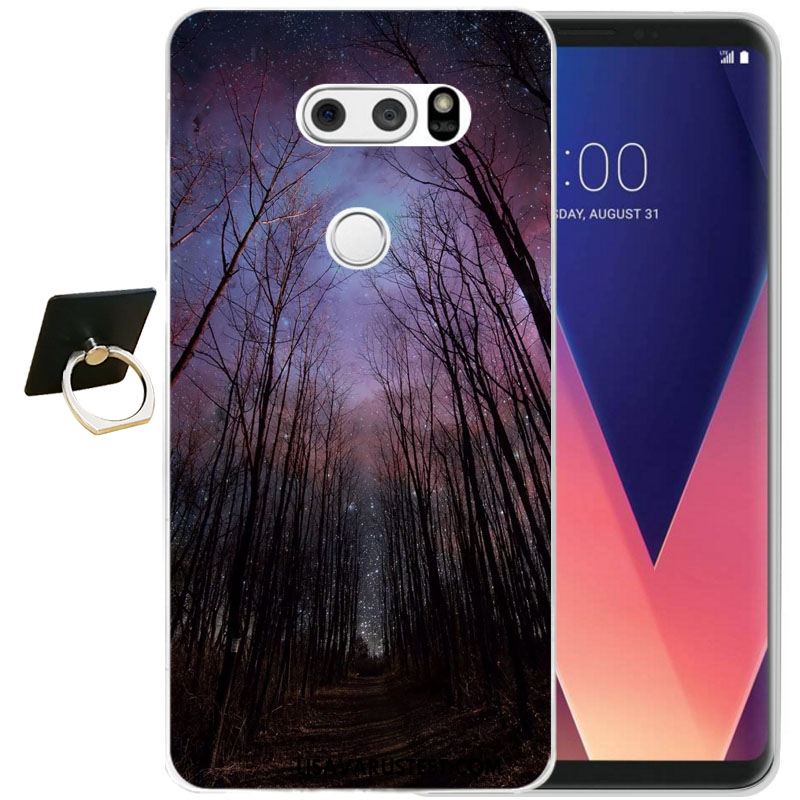 Lg V30 Kuoret Silikoni Pehmeä Neste Musta Murtumaton Puhelimen Halpa