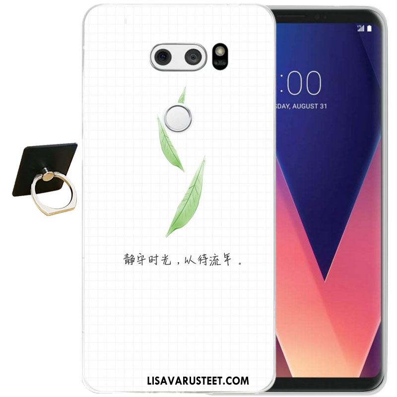 Lg V30 Kuoret Silikoni Pehmeä Neste Musta Murtumaton Puhelimen Halpa