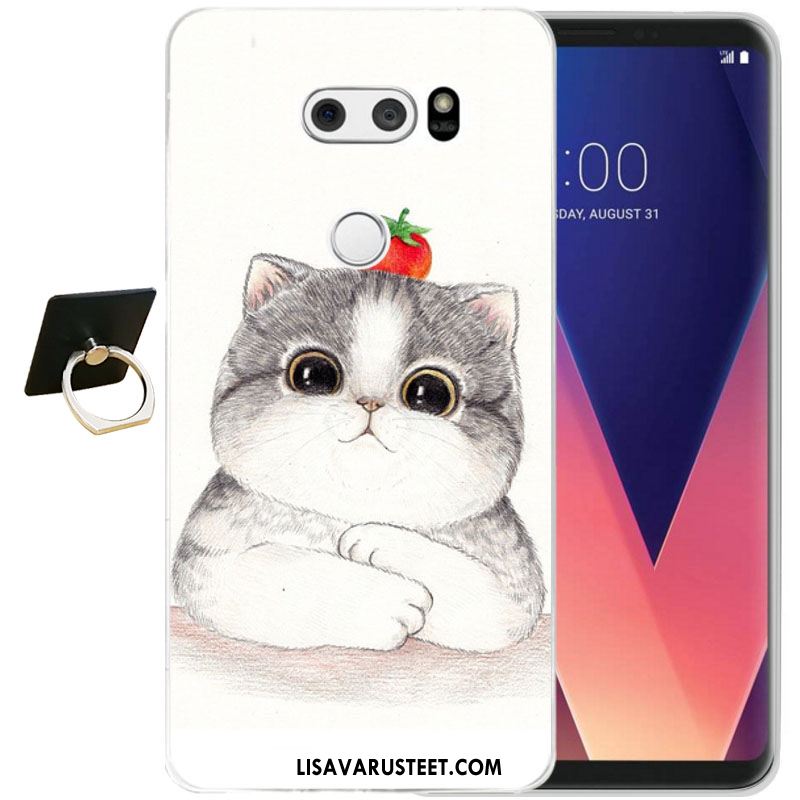 Lg V30 Kuoret Silikoni Pehmeä Neste Musta Murtumaton Puhelimen Halpa