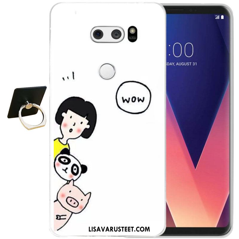 Lg V30 Kuoret Silikoni Pehmeä Neste Musta Murtumaton Puhelimen Halpa