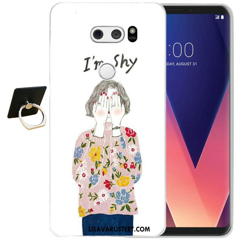 Lg V30 Kuoret Silikoni Pehmeä Neste Musta Murtumaton Puhelimen Halpa