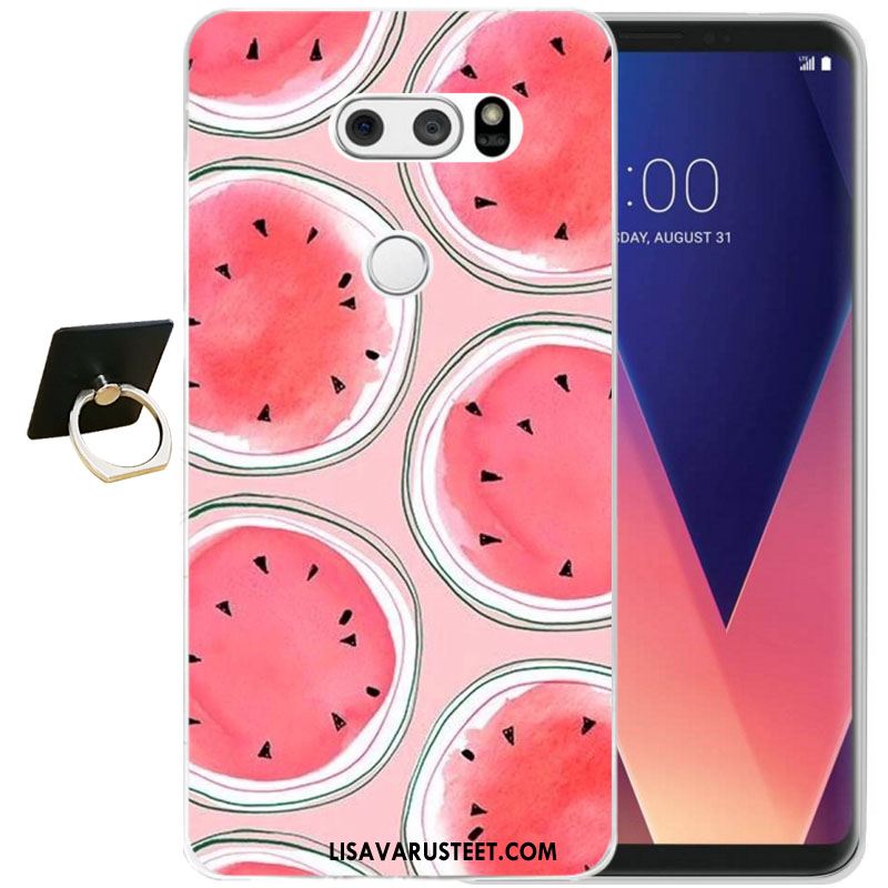 Lg V30 Kuoret Silikoni Pehmeä Neste Musta Murtumaton Puhelimen Halpa