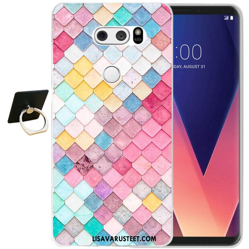 Lg V30 Kuoret Silikoni Pehmeä Neste Musta Murtumaton Puhelimen Halpa