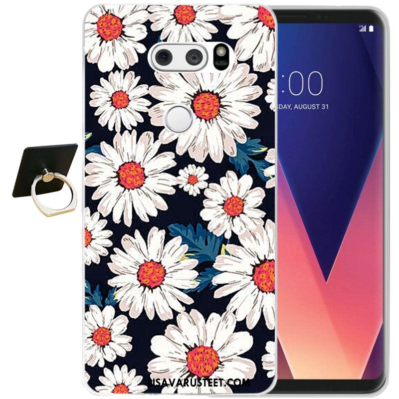 Lg V30 Kuoret Silikoni Pehmeä Neste Musta Murtumaton Puhelimen Halpa