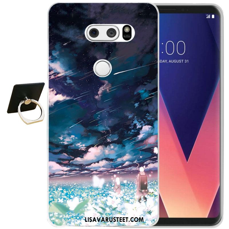 Lg V30 Kuoret Silikoni Pehmeä Neste Musta Murtumaton Puhelimen Halpa