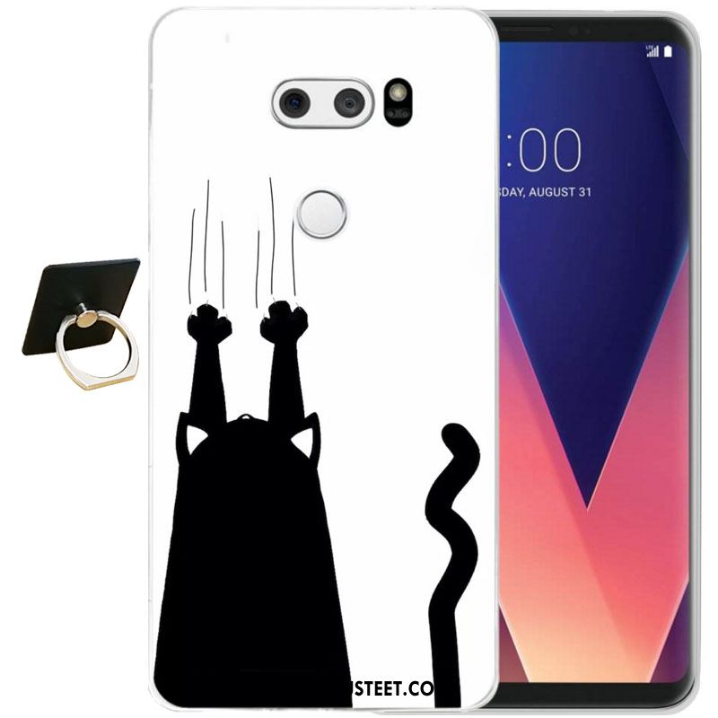 Lg V30 Kuoret Silikoni Pehmeä Neste Musta Murtumaton Puhelimen Halpa