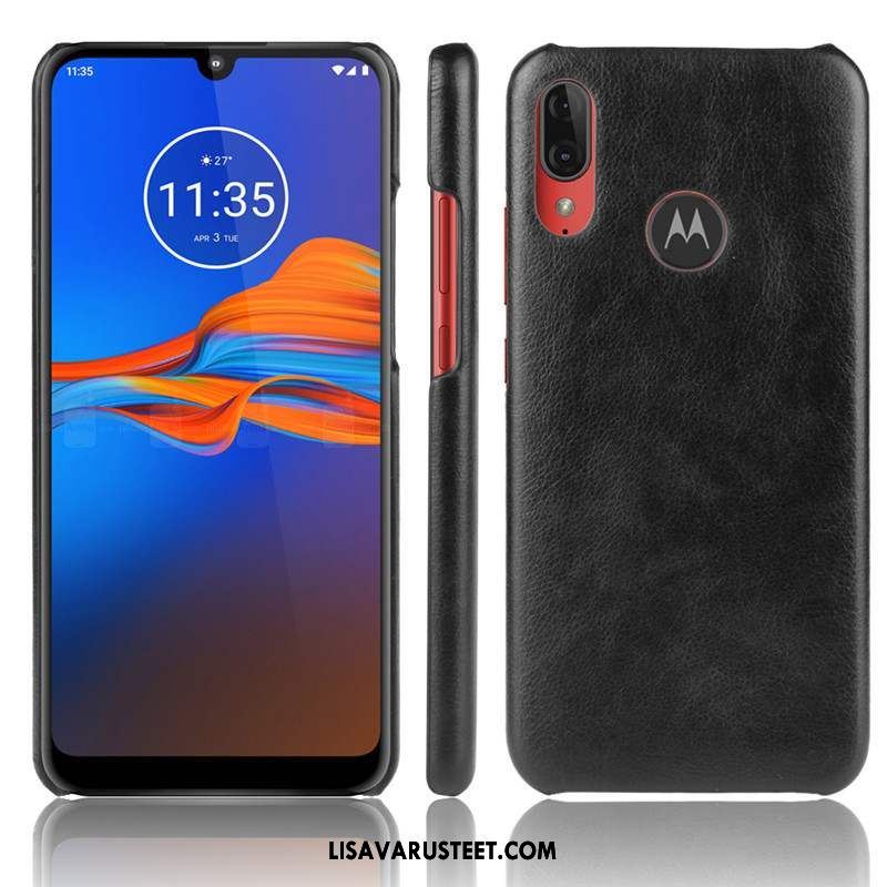 Moto E6 Plus Kuoret Punainen Kotelo Suojaus Nahka Kuori Alennus