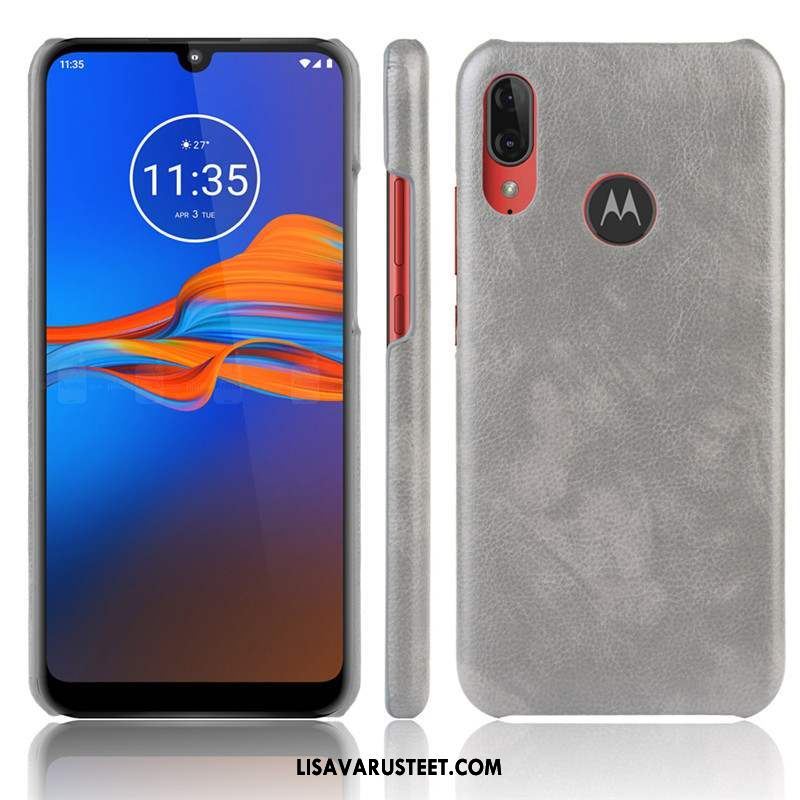 Moto E6 Plus Kuoret Punainen Kotelo Suojaus Nahka Kuori Alennus