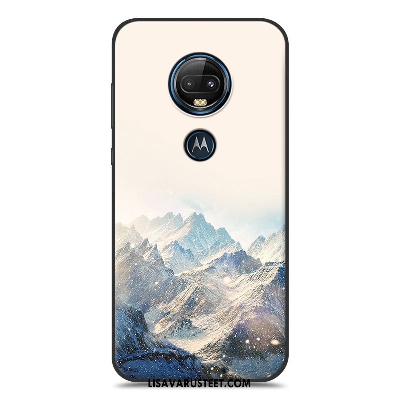 Moto G7 Kuoret All Inclusive Kotelo Sininen Silikoni Pehmeä Neste Kuori Netistä